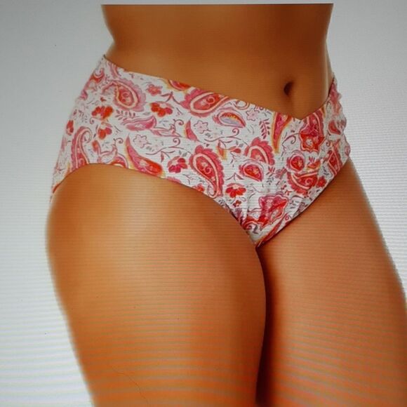 New Time & Tru Plus Size Paisley Bikini Bottom 2X (20-22W) New With Tags - Picture 3 of 6